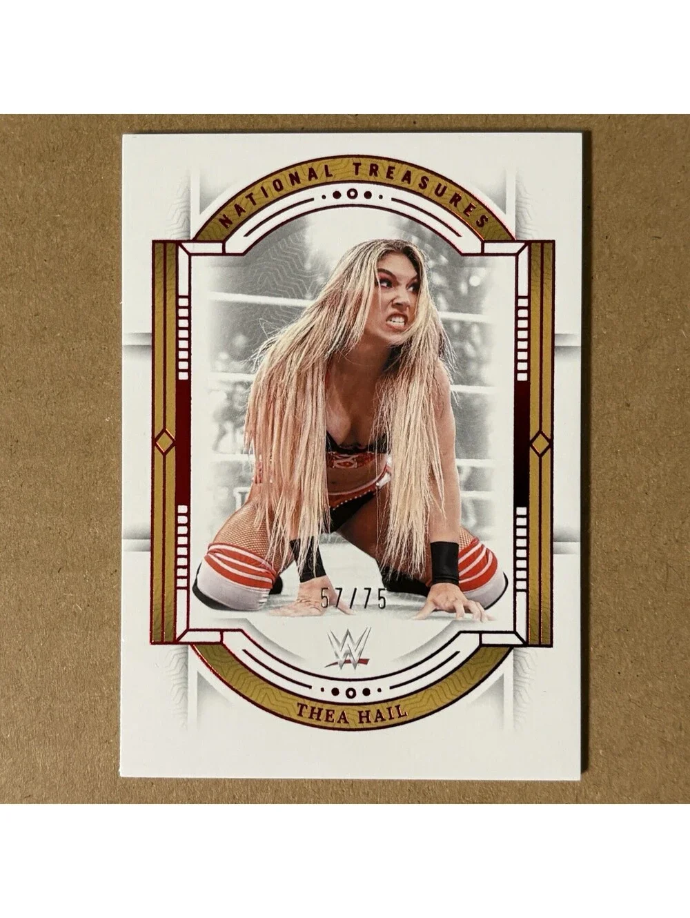 2024 Panini National Treasures WWE - Thea Hail #96 - Red #/75